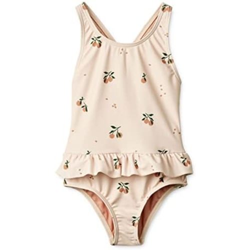 Toddler Girls One Piece Swimsuits Crossback Backless Bathing Suit Whale Dolphin Shark Swimwear with Ruffle Butt UPF50+