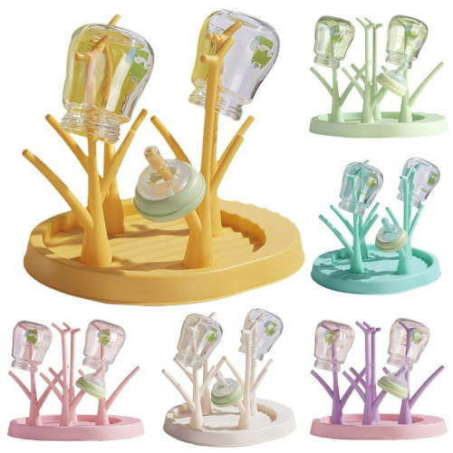 Limei 1Pcs Baby Bottle Drying Rack, Small Portable Bottle Dryer Holder for Nipples, Cups, Pump Parts and Accessories (Purple)