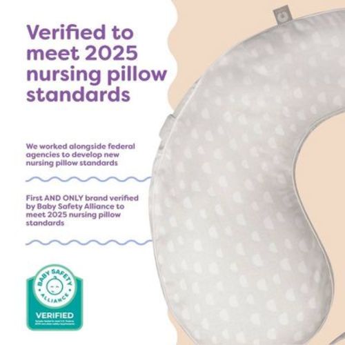 Boppy Uplift Nursing Pillow - Tan Pebbles: Polka Dots, 20" Length, 19.5" Width, 7" Thickness