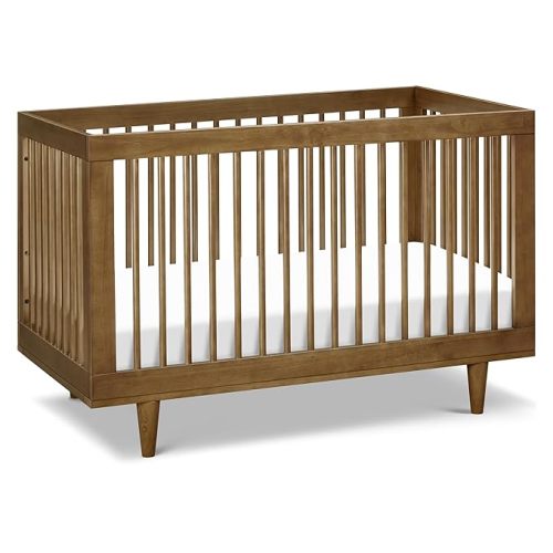DaVinci Marley 3-in-1 Convertible Baby Crib - GREENGUARD Gold Certified - Convertible Crib to Toddler Bed and Daybed - Baby Bed w/ 4 Adjustable Heights - Easy to Assemble Wooden Crib - Walnut