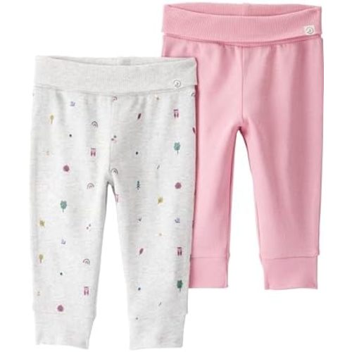 little planet by carter's Baby Girls' 2-Pack Pants Made with Organic Cotton