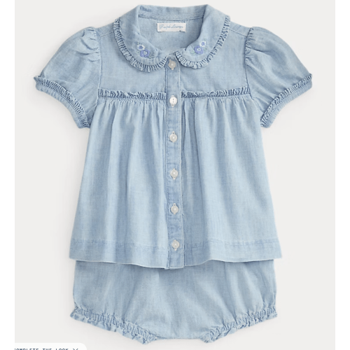 Indigo Chambray Top & Bloomer | Ralph Lauren