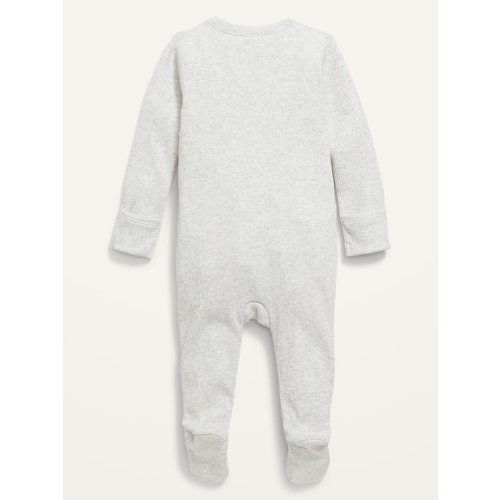 Ribbed 2-Way-Zip Sleep & Play Footed One-Piece for Baby