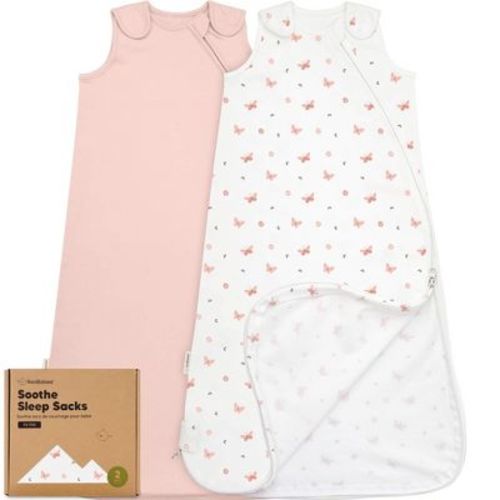 Keababies 2-pack Sleep Sacks For Babies, Soothe Sleeping Sack Wearable Blanket, Infant, Toddler, Newborn Swaddle Sack (butterflies, Medium)