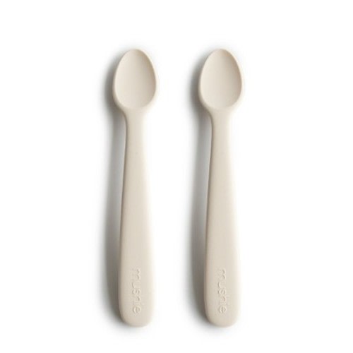 Silicone Feeding Spoons 2-Pack Ivory One Size