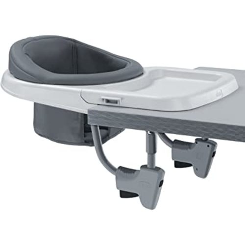 Chicco FastLock® 360 Rotating Hook-On High Chair, Portable High Chair for Babies and Toddlers, Sets up in Seconds | Charcoal/Grey