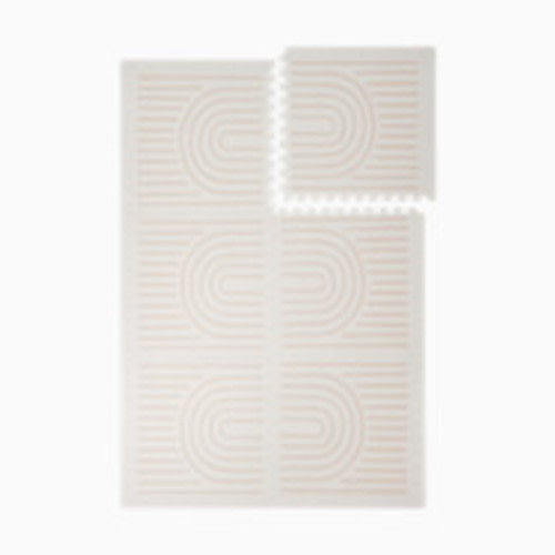 Toddlekind Haven Foam Play Mat | Linear Collection - Linen, 6X8