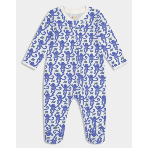 Infant Monkey Zipper Footie