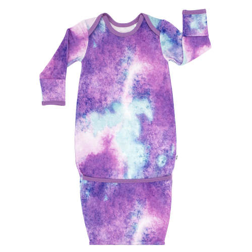 Purple Watercolor Infant Gown - Little Sleepies