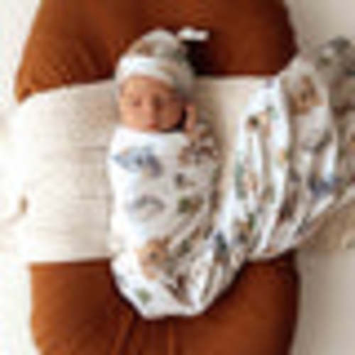 Dragon Organic Jersey Wrap & Beanie Set | Snuggle Hunny