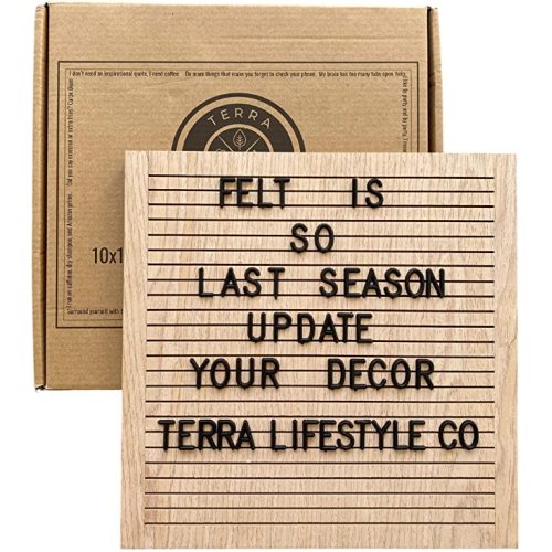 White Oak 10x10 Wood Letter Board, Wooden Message Board, Not Felt Letter Board, Pregnancy Baby Announcements, Rustic Farmhouse Decor, Party Decorations, Unique Gifts for Women, Milestone Newborn Photography Props Wall Decor