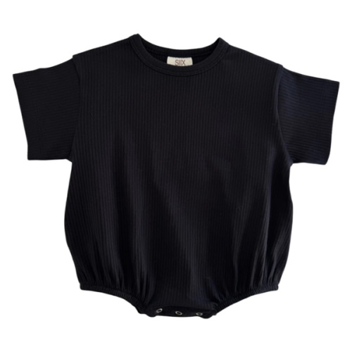 Black / Organic Ribbed T-Shirt Bubble – SpearmintLOVE, 0-3 M