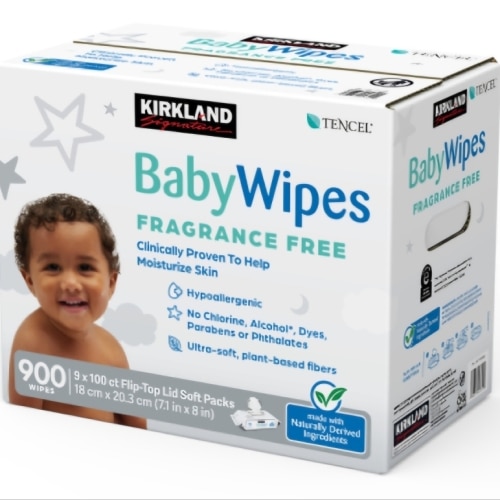 Kirkland Signature Baby Wipes Fragrance Free, 900-count