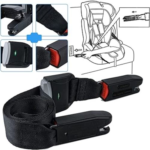 Straps Compatible with General Isofix Baby Seat Car Fixing Straps with Latch Interface 1Pack (black)