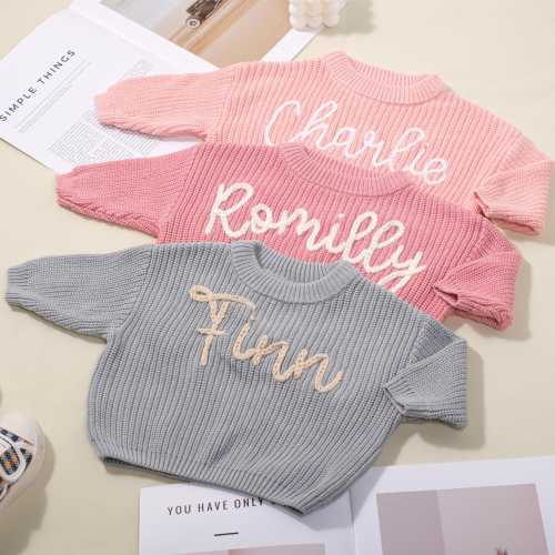 Custom Baby Name Sweater,Name Sweater Baby,Personalized Baby Name Jumper,Embroidered Baby Sweater,Monogrammed Baby Gift,First Birthday Gift