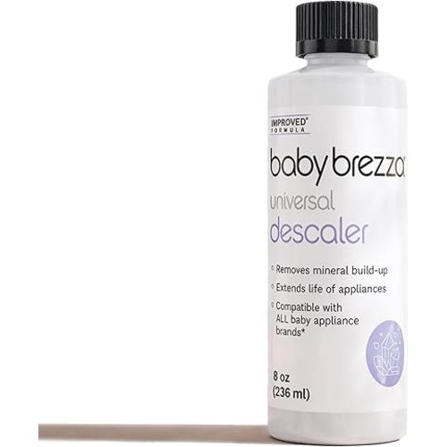 Baby Brezza Descaler 8 oz. Made in USA. Universal Descaling Solution for Baby Brezza and other baby appliances. Removes mineral build-up and extends your machine’s lifespan