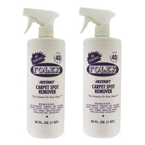Folex Instant Carpet Spot Remover, Stain, Grease, Coffee Remover, 32oz, Pack of 2, Made in USA