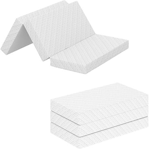 Trifold Pack and Play Mattress Topper, Waterproof Foldable 38x26 Soft Portable Pad for Pack n Play, Trifold Foam Mattresses for Playpen & Playard, Noiseless & Odorless