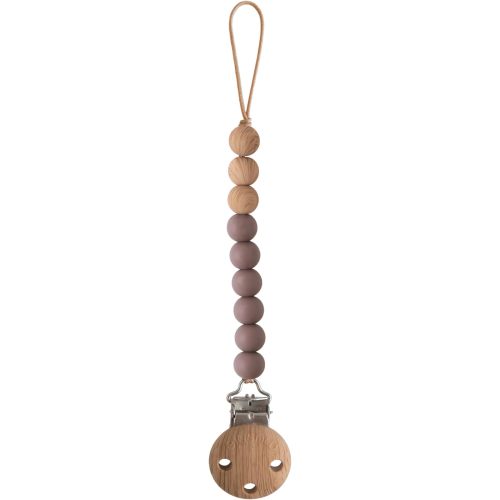 mushie 100% Silicone Baby Pacifier Clip BPA Free | Eva (Ash)