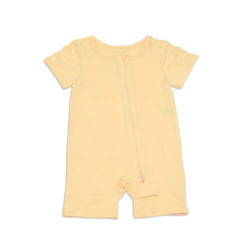 Organic Cotton Short Sleeve Zippy romper (Butter Pecan) – https://silkberrybaby.com/
