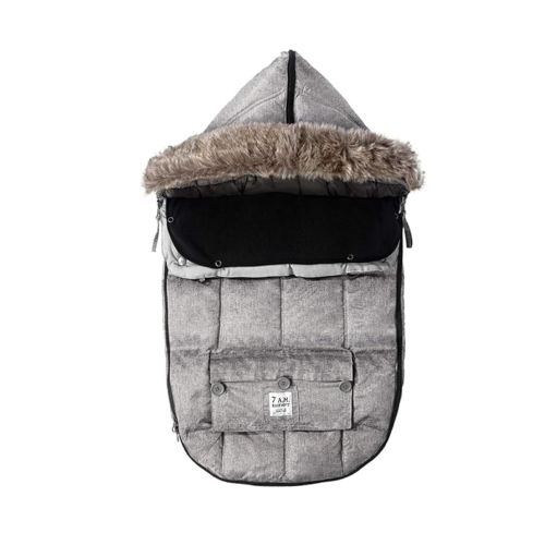 7AM Enfant Stroller & Carseat Footmuff - Le Sac Igloo Baby Cover for Car Seat & Stroller, Weatherproof, Baby Bunting Bag Adaptable for Toddler, Child onto Stroller, Pram (Heather Grey, Small)