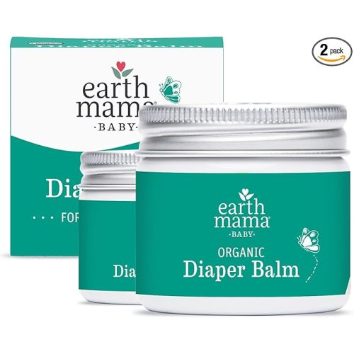 Earth Mama Organic Diaper Balm 2-Ounce | Diaper Cream for Baby | EWG Verified, Petroleum & Artificial Fragrance-Free with Calendula for Sensitive Skin (2-Pack)