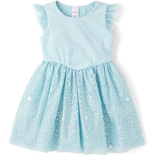 Gymboree Toddler Short Sleeve Tutu Dress in Light Blue
