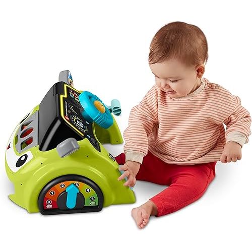Fisher-Price Baby & Toddler Learning Toy Laugh & Learn Sit & Steer Driver Car Activity Center with Smart Stages for Ages 6+ Months