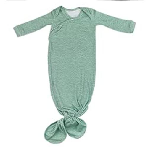 Copper Pearl Baby Gown - Knotted Newborn Sleepers for Baby Boy and Girl, Soft Stretchy Long Sleeve Infant Gowns with Bottom Tie and Hand Mittens, Perfect Hospital Coming Home Outfit (Emerson)