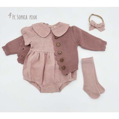 Blush Pink Allie Romper Set – Olive and Cradle