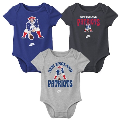 Newborn & Infant New England Patriots Nike Rewind Bodysuit Three-Pack