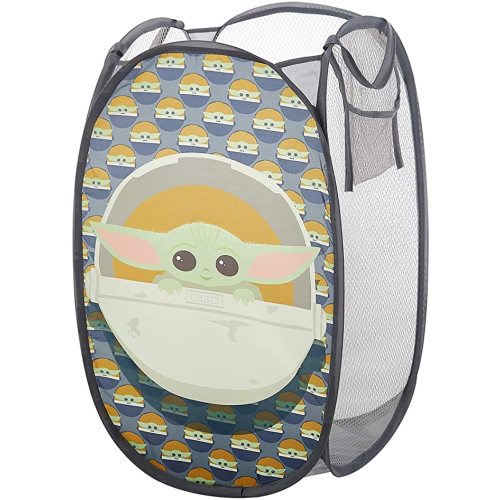 Star Wars, The Mandalorian Pop Up Hamper Featuring The Child with Durable Carry Handles, 24" H x 23" W X 2" CM