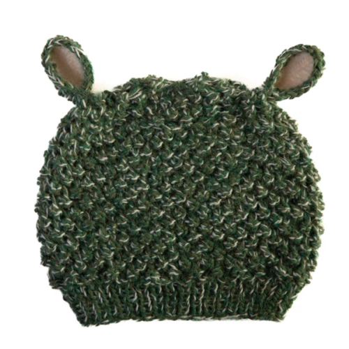 Muku Knit Llama Baby Hat - Forestgreen - Large