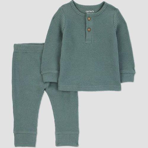 Carter's Just One You® Baby Boys' 2pc Texture Top & Bottom Set - Green