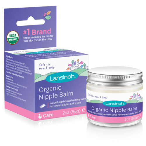 Lansinoh Organic Nipple Balm for Breastfeeding and Dry Skin, 2 oz Jar