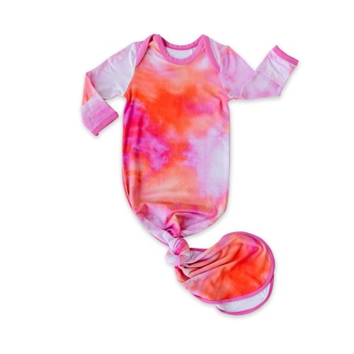 Sherbet Watercolor Bamboo Viscose Infant Knotted Gown
– Little Sleepies