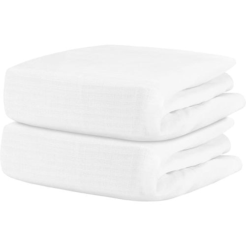 Newton Baby Organic Fitted Crib Sheets (2-Pack) - 100% Breathable and Ultra-Soft, 100% Organic Muslin Cotton, Fits All Standard Cribs, White…