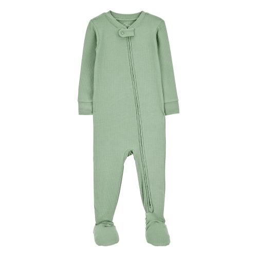 Baby Zip-Up PurelySoft 1-Piece Pajamas - Green - Carter's | Carter's