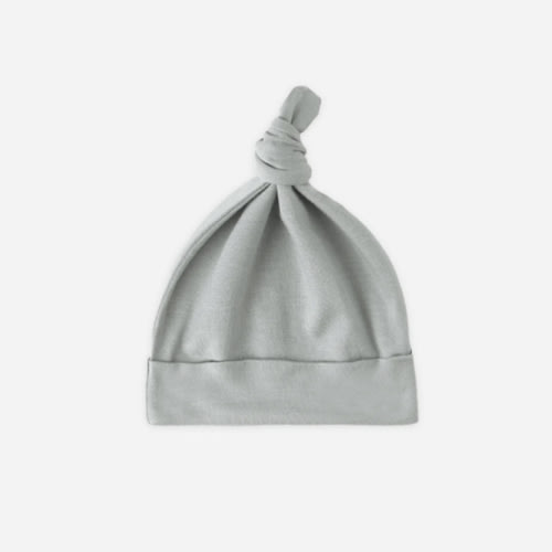 Knotted Baby Hat || Steel Blue – Quincy Mae