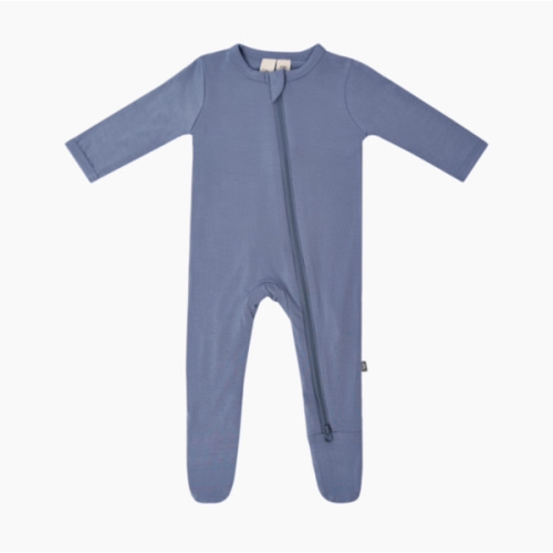 Zippered Footie in Slate | Baby Footie Pajamas | Kyte Baby