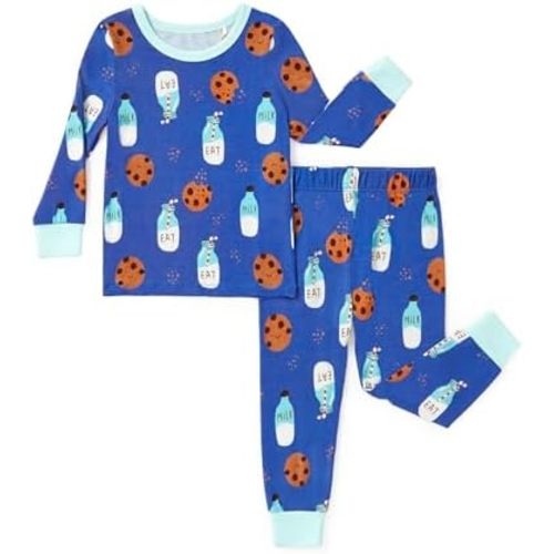 PATPAT Bamboo Viscose Pajama Sets for Toddler Boys & Girls Baby Kids, Ultra-soft Snug fit Pjs Sleepers for Birthday Holiday