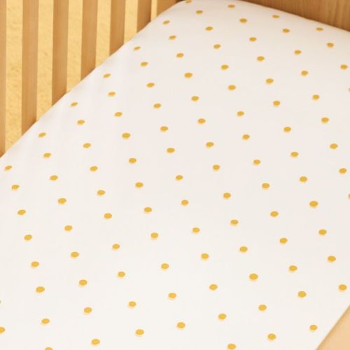 Organic Shadow Dot Crib Fitted Sheet