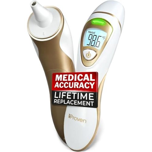iProvèn Pro Series | Non-Touch Forehead Thermometer with Ear Function | FSA HSA Eligible | Superior Accuracy for Adults, Kids, Babies | Premium Digital Thermometer for Adults and All Ages