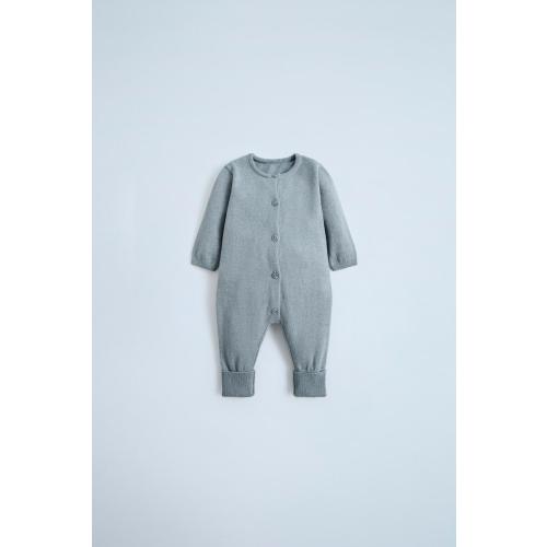SILK COTTON KNIT JUMPSUIT - Gray | ZARA United States