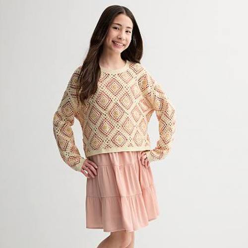 Girls 7-16 Mini Society Crochet Top & Dress Set