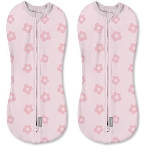 SwaddleMe by Ingenuity Pod, 0-2 Months, 2-Pack - Flower Confetti