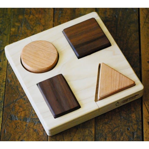 Natural Wood Toy Shapes Puzzle // Personalized by manzanitakids