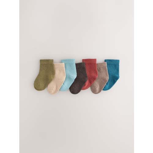 Brown Baby Socks 7 Pack (0mths-2yrs)