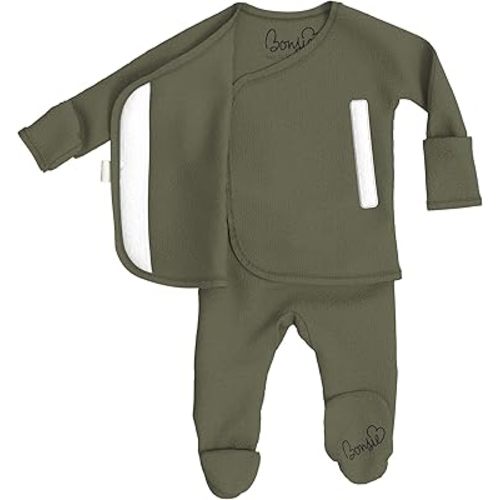 Amazon.com: Bonsie Skin to Skin Babywear Footie Bodysuit - Olive Green Baby Footed One Piece - Oliveyou (Newborn): Clothing, Shoes & Jewelry