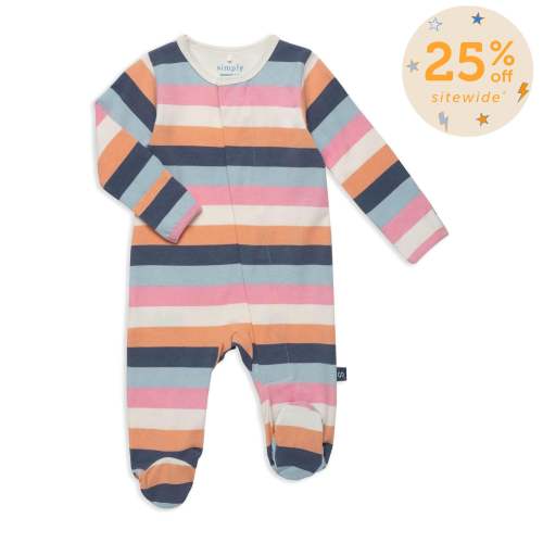 big multi stripe pink cloudstretch™ magnetic footie – Magnetic Me